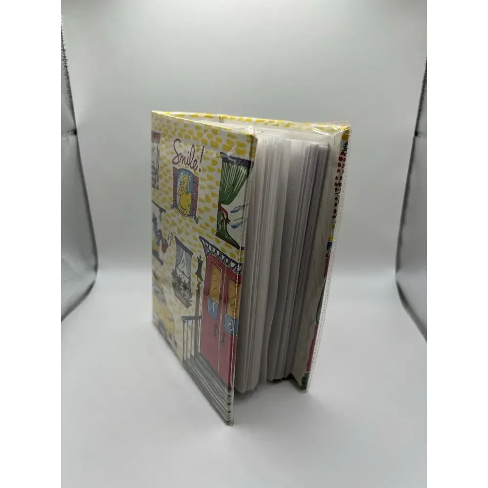 Vintage Paula Brinkman “Smile” Small Photo Album Folk Art Pig Cat Taxi Design
